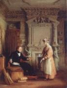 Mulready, William Interior with a portrait of Fohn Sheepshanks oil painting reproduction